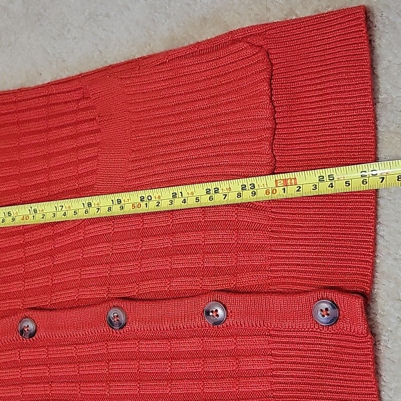 lily morgan Orange Ribbed Cardigan US S NWOT - Picture 7 of 12